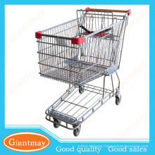 Australian-style stainless steel supermarket walking shopping cart
